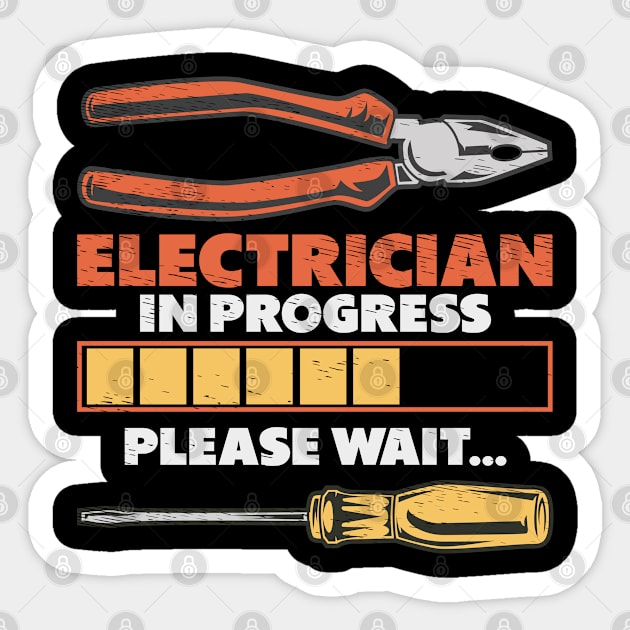 Electrician Apprentice Loading Journeyman Sticker by Tom´s TeeStore